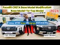 Hyundai new creta facelift base model 2024 modification through genuine accessories  spare parts