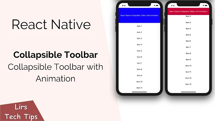 React Native: Collapsible Toolbar with Animation