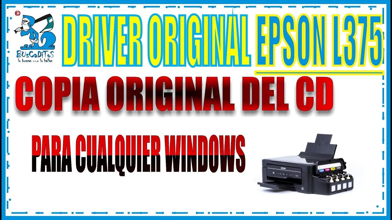 DRIVER CD ORIGINAL EPSON L375 by BUsCaDiToS - YouTube