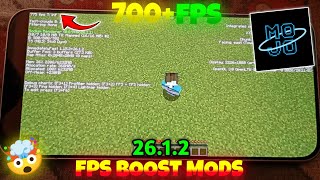 700+ FPS Minecraft Java Mobile (26.1.2) 🤯 | Best FPS Boost Mods for Mojo Launcher Android 🔥
