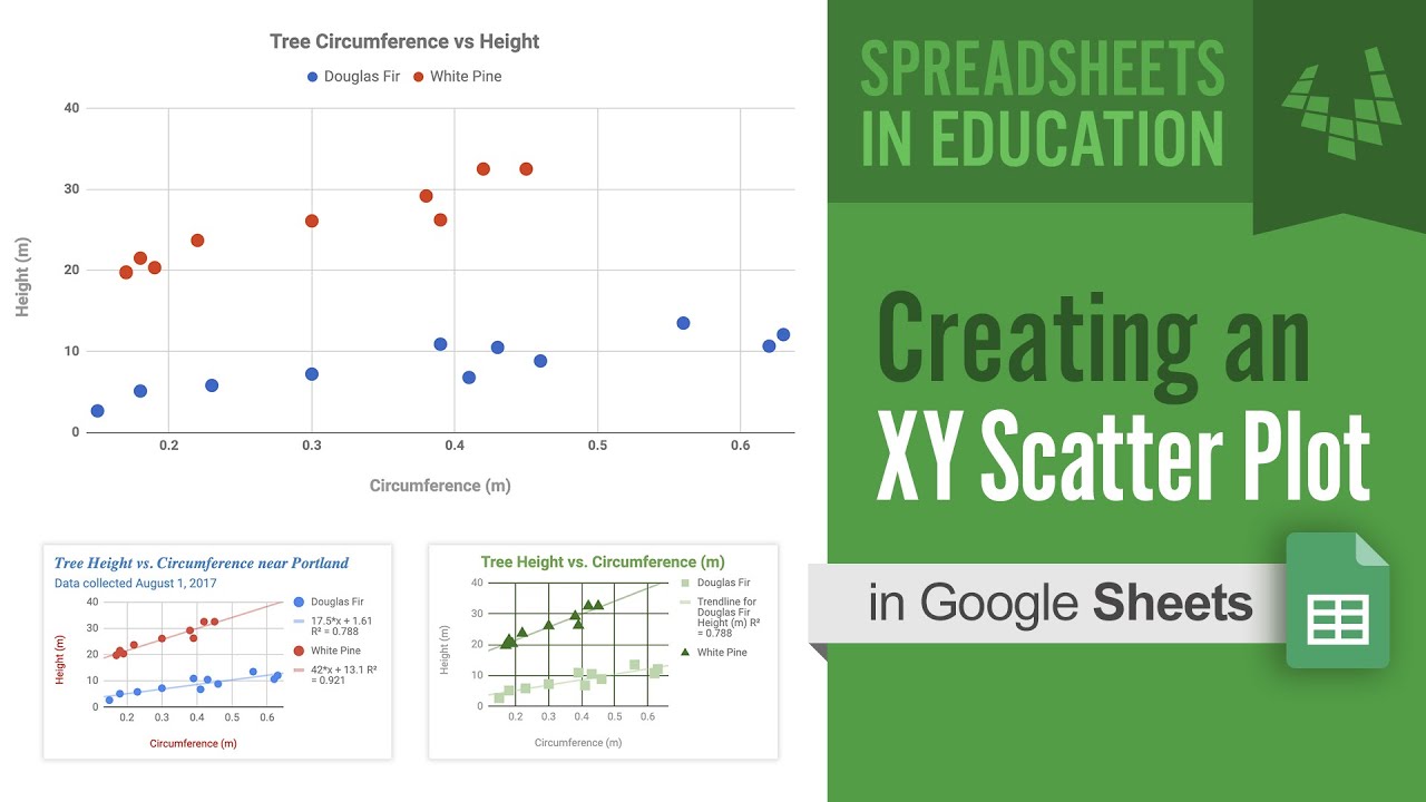 How do you make an XY scatter plot in Google Sheets?