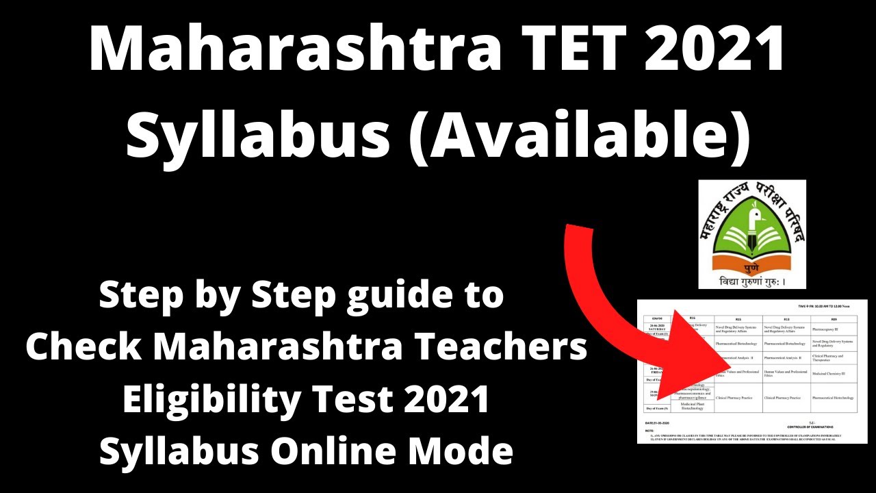 MAHA TET 2021 Syllabus (Available) -How to Check Maharashtra Teachers Eligibility Test 2021 Syllabus