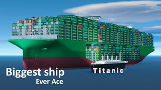 The biggest ship in the world!  Ever Ace Cargo Ship  A 3D Animation  @Learn from the base