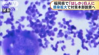 感染拡大で対策本部　福岡県で「はしか」6人に(18/05/15)
