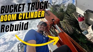 How to Rebuild a leaking Boom Cylinder from a Bucket Truck