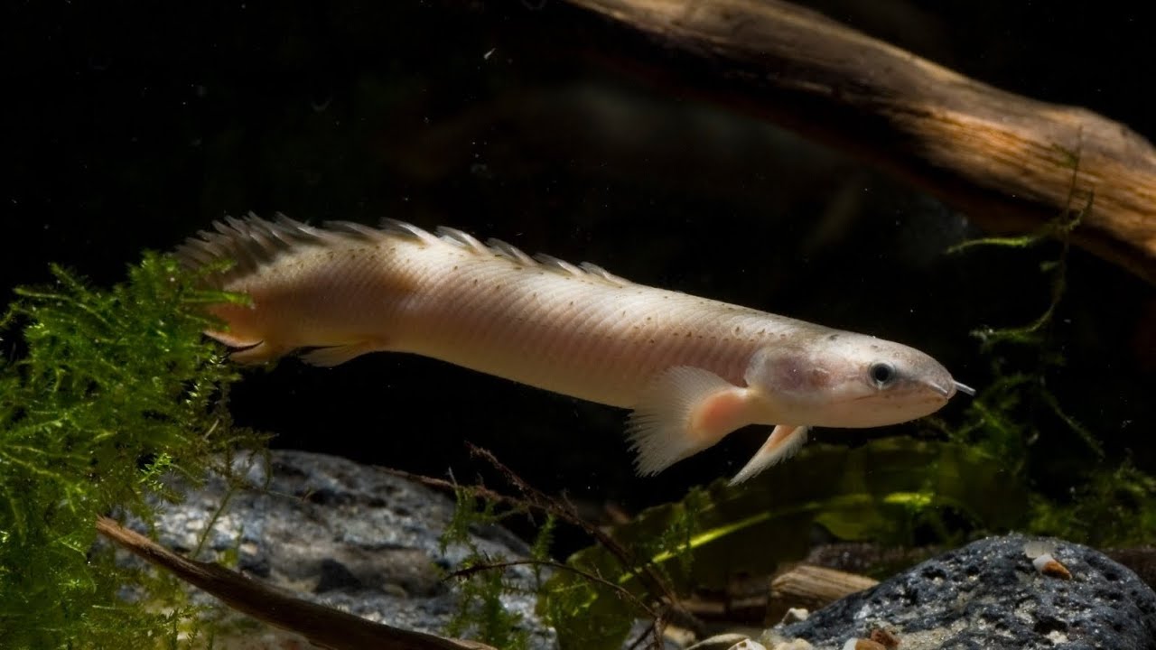 Bichir o pez dragon africano( polypterus senegalus)