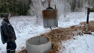 Бурение колодца в плывуне Плывун в колодце 😳😳😳Бурение колодца машиной в Московской Области зимой