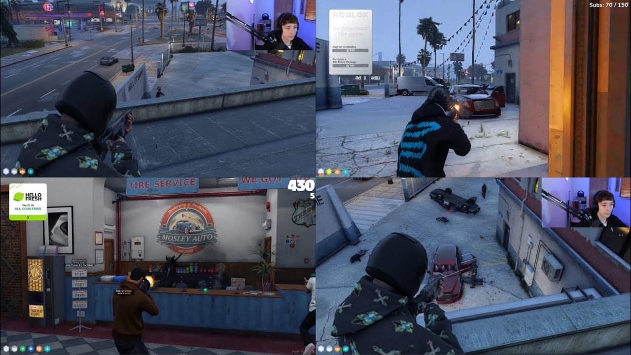 Manor Get In a Shootout With a New Gang At Mosley's (Multi POV) | NoPixel 4.0 GTA RP