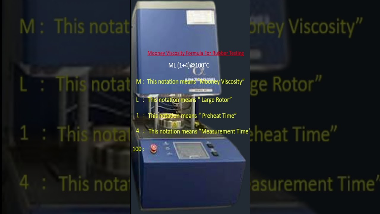 Mooney Viscosity Formula for Rubber Comp'd I What is the MV Formula I what is Mooney Viscosity I