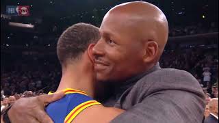 Curry Pes Ray Allen Record Full Possesion, Steph Hug His Dad, And Ray Allens Give Salute Full