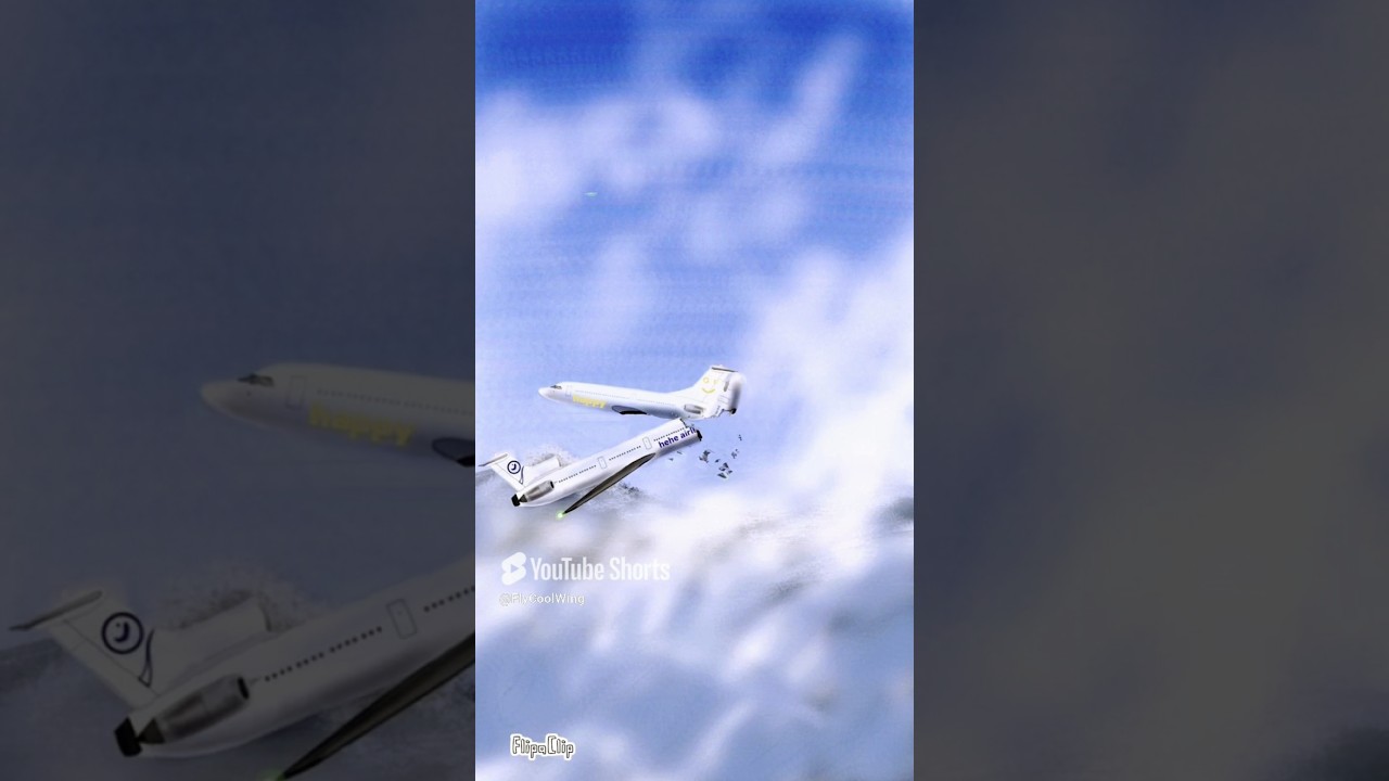 Plane mid-air collision animation #planecrash #airdisasters # ...