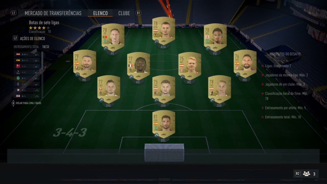 FIFA 23 - ULTIMATE TEAM [DESAFIO MONTAGEM DE ELENCO] AVANÇADO - LIGAS  HIBRIDAS