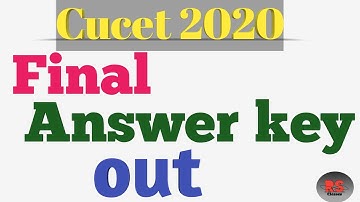 Final answer key out || Cucet 2020 || RS Classes