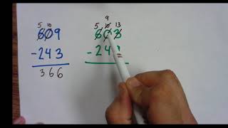 Subtracting Across the Zero