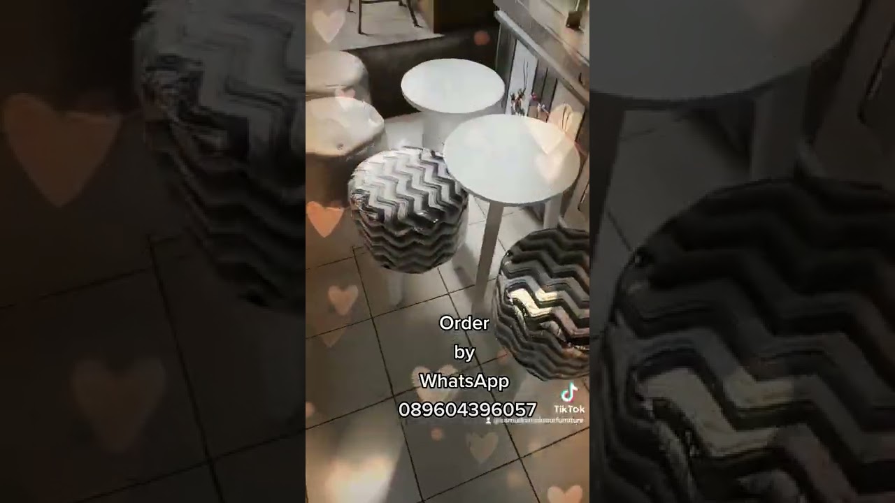 Kursi teras stool bulat