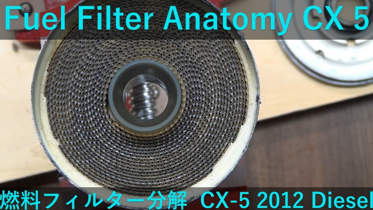 Fuel Filter Anatomy CX 5 R2N513ZA5 after 77772km燃料フィルター分解 YouTube
