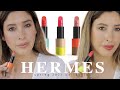 HERMES LIPSTICKS 2021 SPRING COLLECTION Swatches Review Comparisons Demo Light Medium Skintone