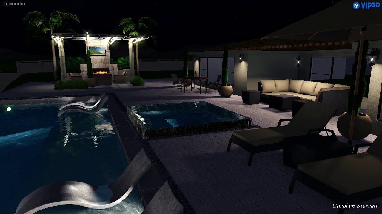 Rim Flow Spa Option out of pool