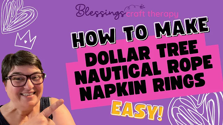 Diy Dollar Tree nautical rope napkin rings