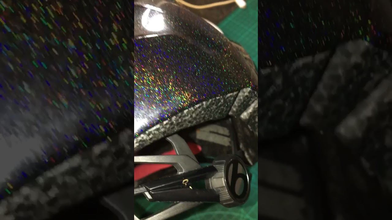 KPMF GLOSS MORPHEUS BLACK IRIDESCENT VINYL WRAP - Cycling Helmet Wrapping