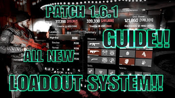The Division 1.6.1 ALL NEW LOADOUT SYSTEM WITH GUIDE!