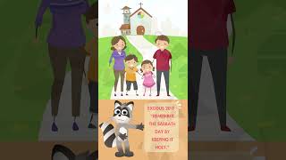 KIDS DAILY BIBLE VERSE - DAY  75: EXODUS 20:8 - KEEP THE SABBATH SPECIAL. #shorts #kidsbiblelessons