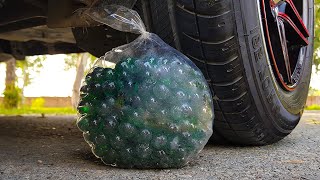 Crushing Crunchy \& Soft Things by Car! EXPERIMENT Car vs 1000 Marbles in Balloon.