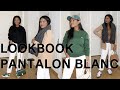 Comment porter le pantalon blanc en automne I 1 pièce 6 Looks I Samba, Gazelle, bottines I Manuela