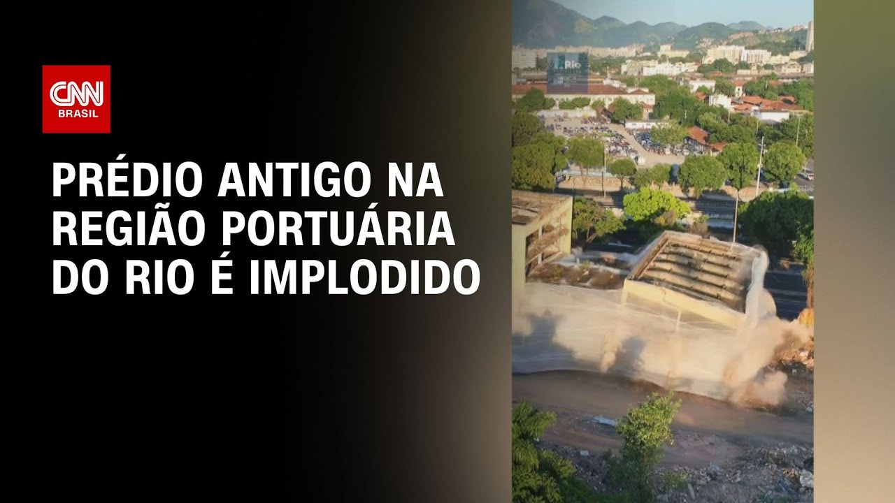 Prédio antigo na região portuária do Rio é implodido | CNN PRIMETIME