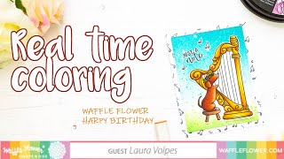 Real Time Coloring with Illustrator Markers | Waffle Flower Harpy Birthday