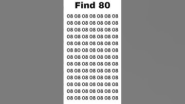 🔍 Can You Find the Hidden Number 80? | Ultimate Challenge! 🔢