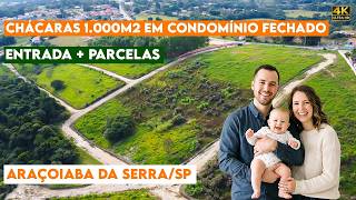 CHÁCARAS  1.000m² em CONDOMINIO,  ENTRADA + PARCELAS!
