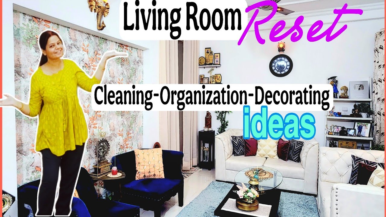 LIVING ROOM RESET🏡 | Home Decor- Cleaning-Organization Ideas❣️Budget friendly Tips for Rental Home
