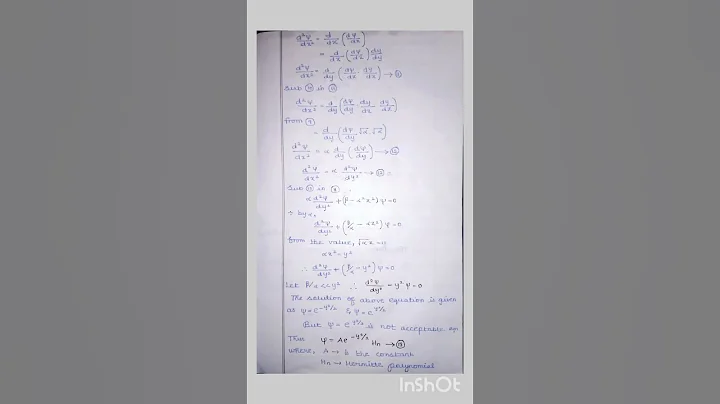 Harmonic oscillator [Schrodinger wave equation & solUtion]#shorts