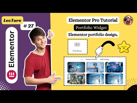 [Portfolio widget]  Elementor pro Tutorial 2024 For Beginners | Lec#27