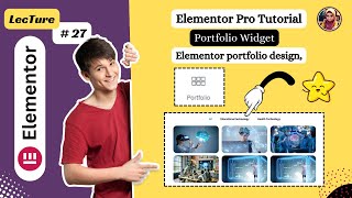 [Portfolio widget]  Elementor pro Tutorial 2024 For Beginners | Lec#27