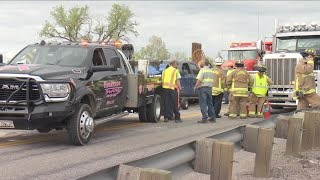 5-vehicle crash snarls traffic on I90 between Billings and Laurel