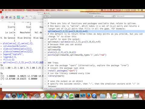 Video: Eine Überprüfung Der Spline-Funktionsprozeduren In R