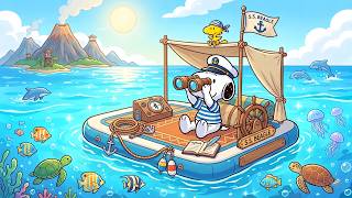 Snoopy's Ocean Explorer 🚤 | Summer Jazz Beats for Reading, Relaxation & Focus | Summer Background screenshot 4