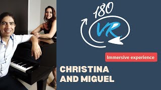 Video thumbnail of "back to black interpretado por Cris y Miguel Grabado en 3D para Realidad Virtual"