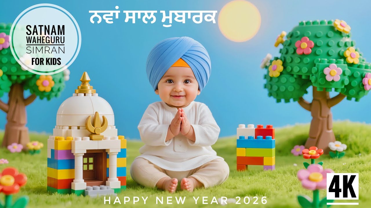 Happy New Year 2026 🌟 | Satnam Waheguru Simran for Babies | Calm & Peaceful Gurbani Sleep Music