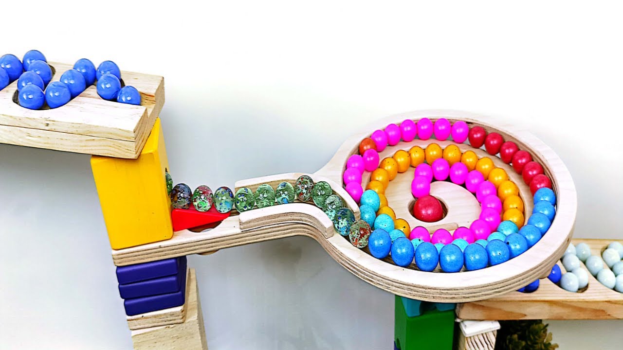 Marble Run ASMR ☆ Wooden Cuboro & Eureka Standard MIX Course 3 YouTube