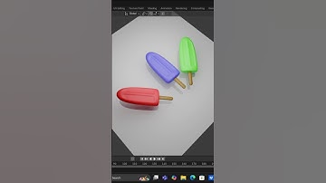 Modelling a 3D Popsicle in Blender 4.4 | Timelapse #b3d #blender