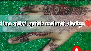 One sided quick mehndi design || Half hand beautiful mehndi design| annus mehndi || mehendi| mehandi screenshot 4