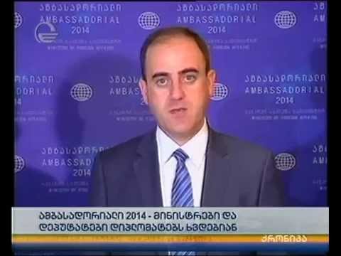 ნარმანიას სიტყვით გამოსვლა ამბასადორიალი 2014-ზე - მინისტრები და დეპუტატები დიპლომატებს ხვდებიან