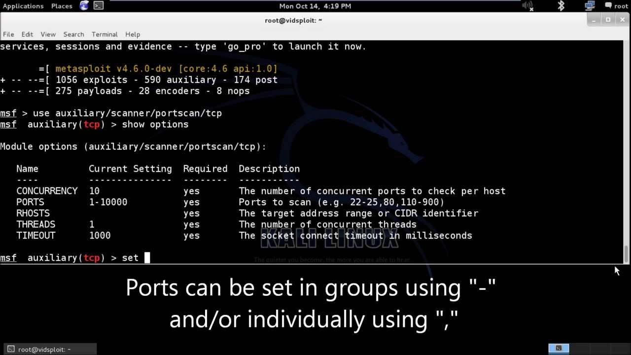 Metasploit Port Metasploit Port Scanning - YouTube