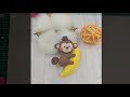 Cute Monkey with banana Polymer Clay Tutorial软陶小猴子手工教程