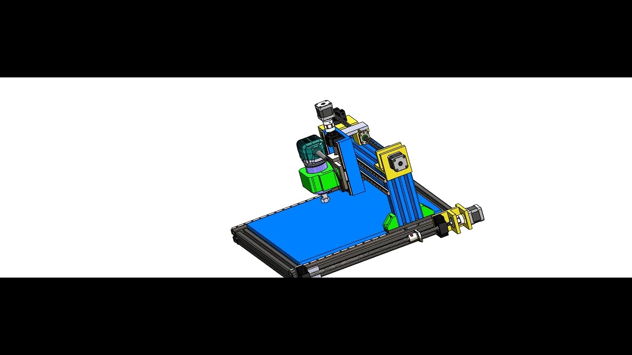 Diseño de cnc con router en solidworks - YouTube
