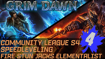 [HC] Grim Dawn S4 Speedleveling - Elementalist fire Stun Jacks, levels 36 to 94