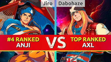 GGST ▰ Jiro (#4 Ranked Anji) vs Dabohaze (TOP Ranked Axl). High Level Gameplay